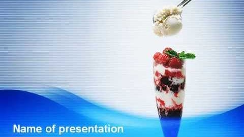 Raspberry Ice Cream PowerPoint Template by PoweredTemplate.com