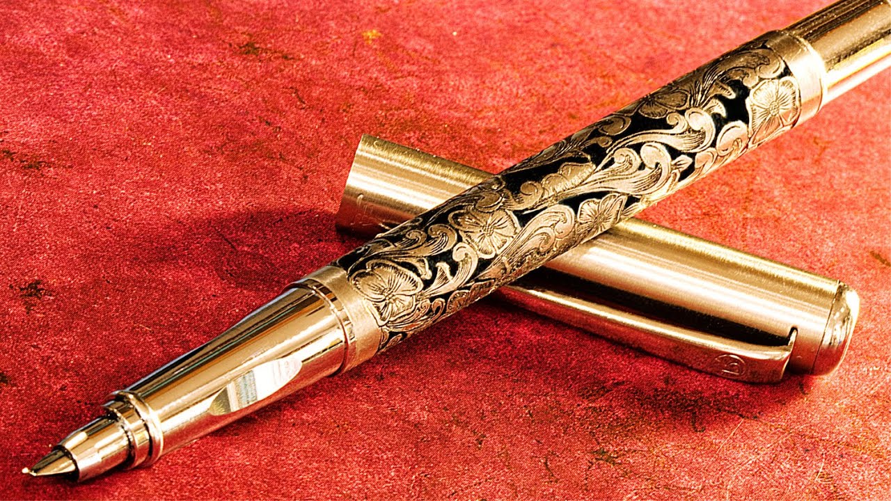 Füllfederhalter gravieren unter dem Mikroskop - Profi-Technik Schritt für Schritt