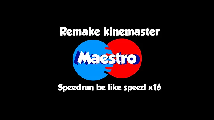 Maestro logo Remake kinemaster speedrun be like speed x16👍