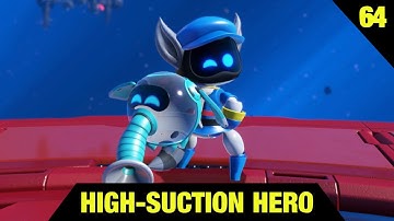 Astro Bot Walkthrough #64: High-Suction Hero - All Puzzle Pieces & Bot Locations [4K]