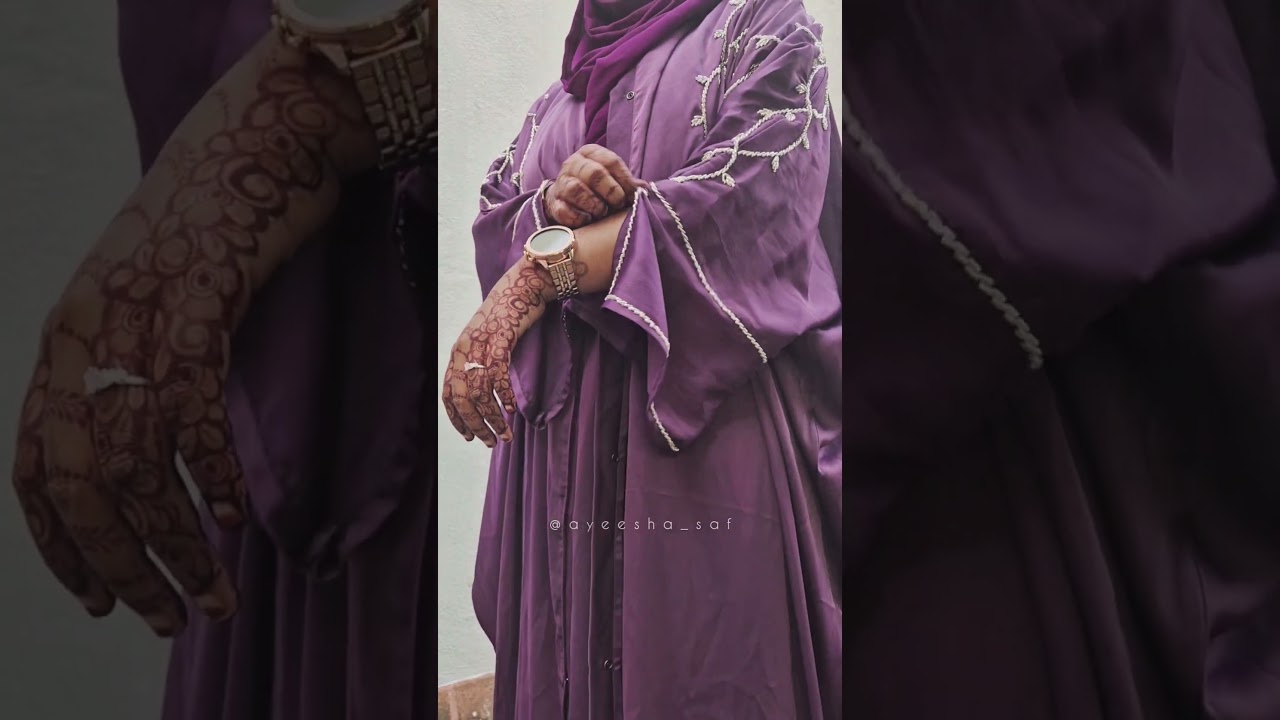 😱Ayeeshasaf💜✨️kaftan abaya || Trending abaya 💁‍♀️👌