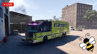 LIVE! *BLACK AND YELLOW* Fire Trucks responding to Fires in FIREFIGHTING SIMULATOR IGNITE