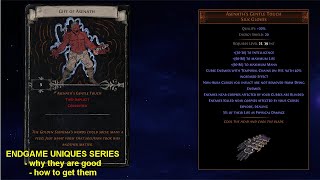Endgame Uniques Asenath S Gentle Touch Strong Dead Enemies Explode Gloves Path Of Exile Poe Youtube
