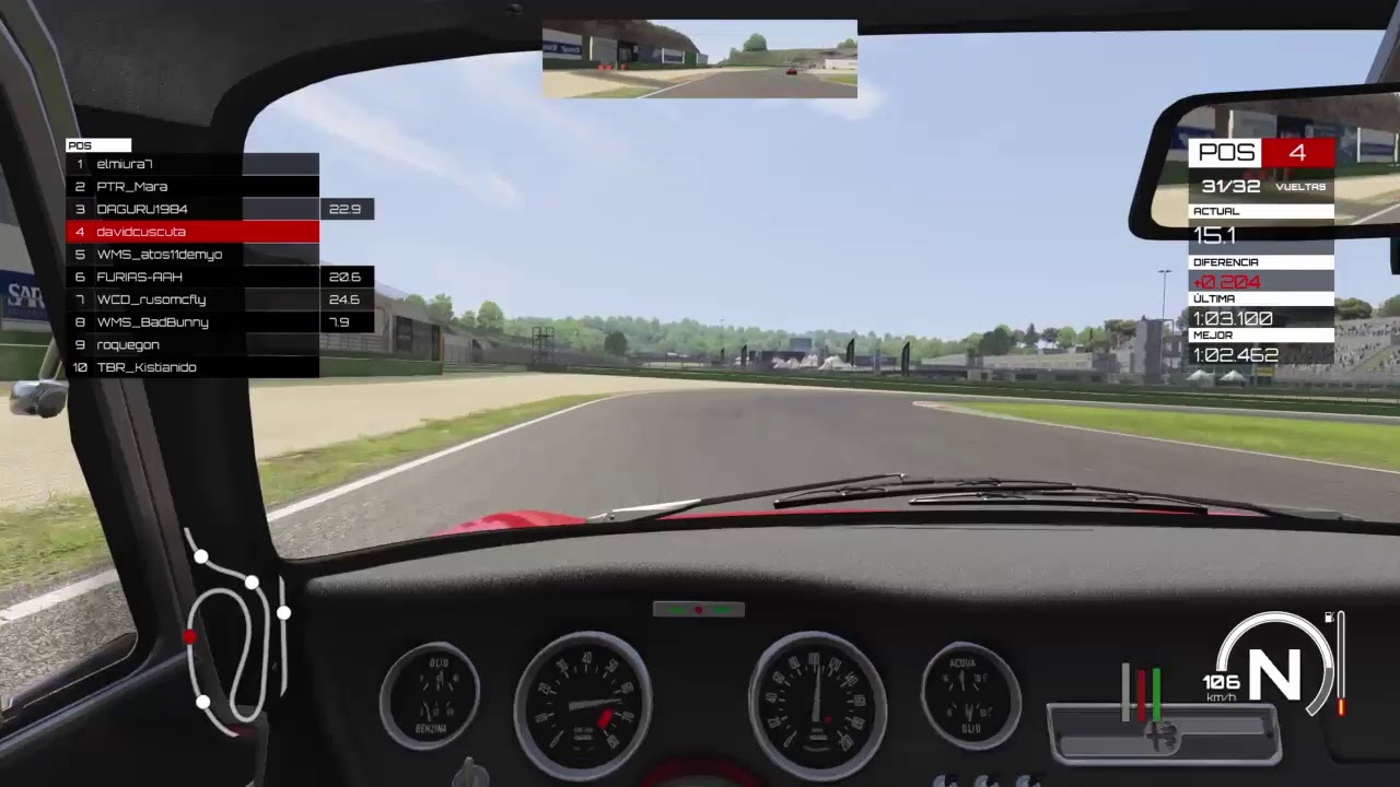 Assetto Corsa.Carrera 3.Vallelunga club.Alfa GTA.Virtual AC likes - YouTube
