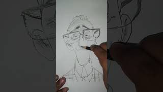 How to Draw Carl Fredricksen from Up | Easy Pixar Drawing Tutorial | HOBBIYIST ARTIST