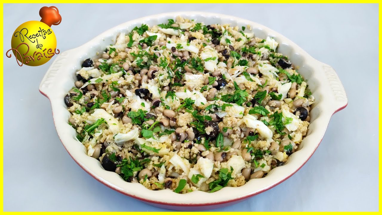 BACALHAU COM FEIJÃO FRADE E BROA | 🍎  Receitas do Paraíso