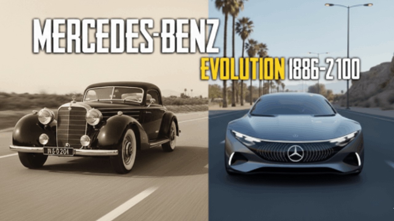 Transformation of Mercedes-Benz cars | 1886 - 2100 Evolution in 3 minutes