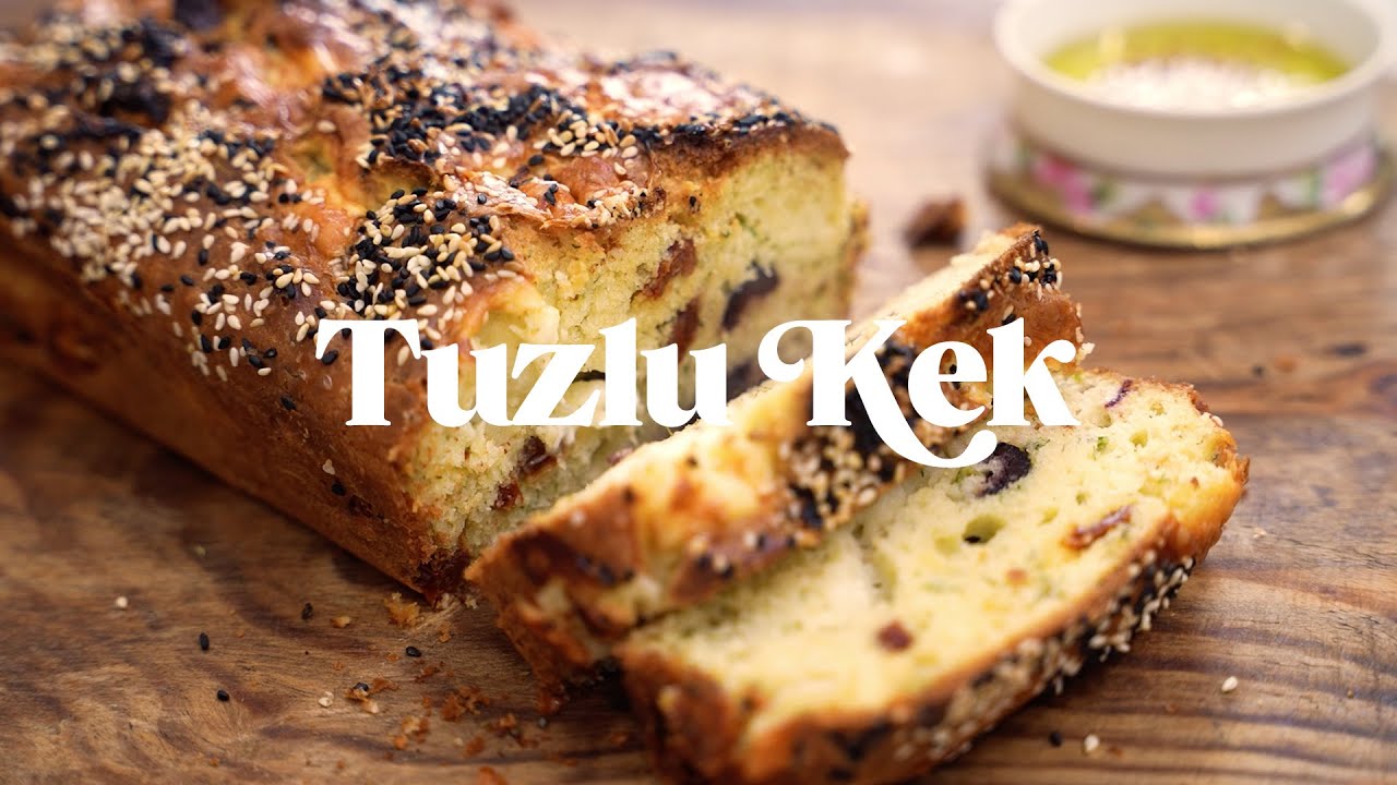 Tuzlu Kek Tarifi | Domatesli, Zeytinli ve Peynirli Kahvaltı Keki 🍅🧀🍞