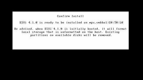 VMware ESXi 4.1 - Installation - Part 1