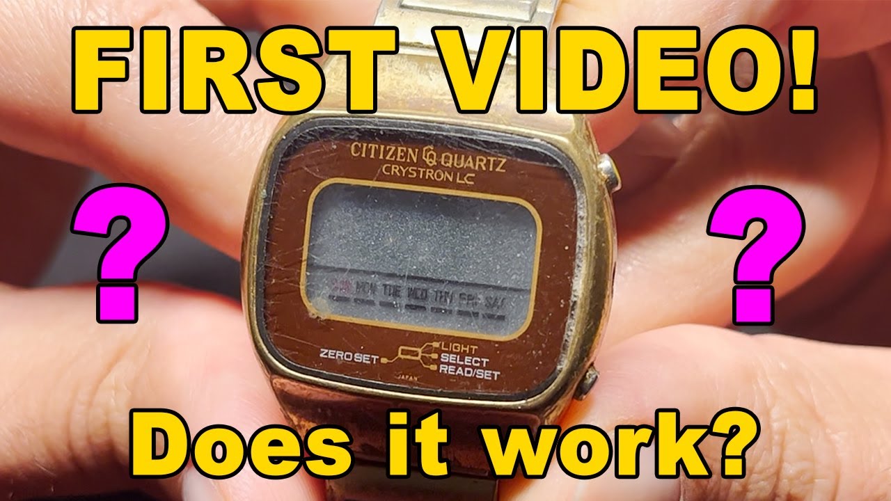 CITIZEN CRYSTRON Special QUARTZ　稼働品 Vintage Citizen Quartz Crystron Blue Dial Japan Men's Watch