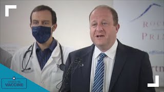 Polis gives COVID update, announces new primary care vaccination program
