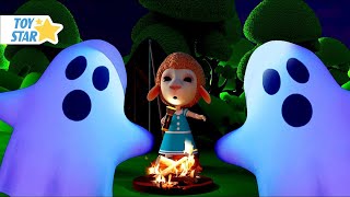 A Scary Ghost In The Dark Forest | Dolly In A Tent | Funny Animation For Children | Cartoon