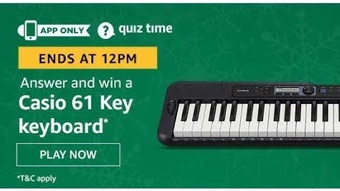 Amazon Quiz Answers Today | Win Casio Keyboard | 24 January 2020 | Amazon Quiz Today | Vikas Kohli