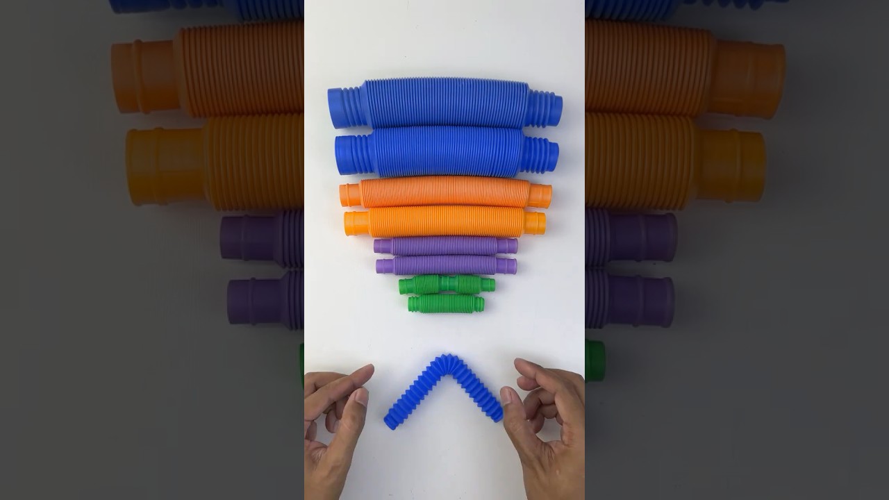 Creative ASMR: Vibrant Tube Collection & Rhythmic Sound Progression | Cool & Warm Tones 