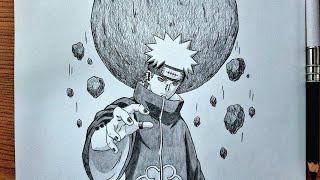 How To Draw Pain Chibaku Tensei || Naruto Drawing Tutorial