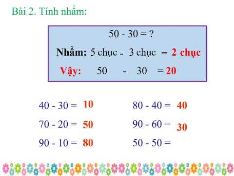 Lớp 1_Tuần 24_Toán_ Bài_ Trừ các số tròn chục