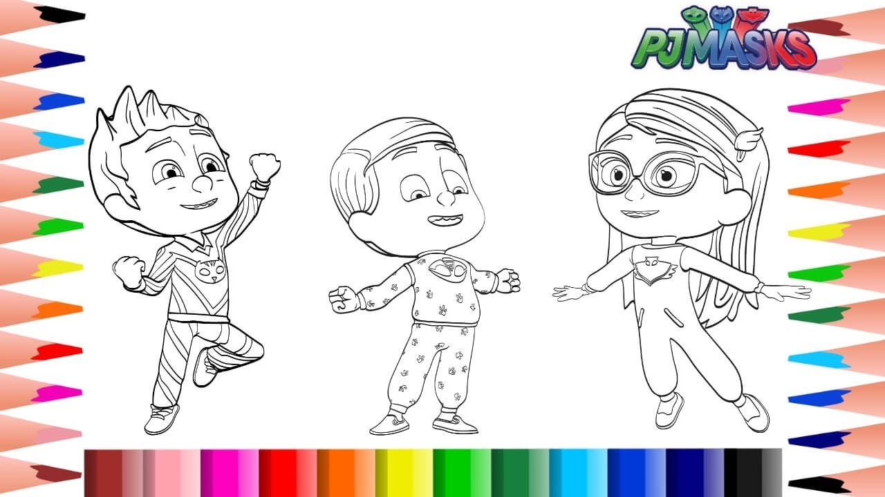 Download 205+ Catboy Owlette And Gekko From Pj Masks Coloring Pages PNG ...