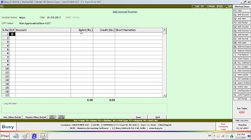 BUSY ACCOUNTING SOFTWARE- Journal entry