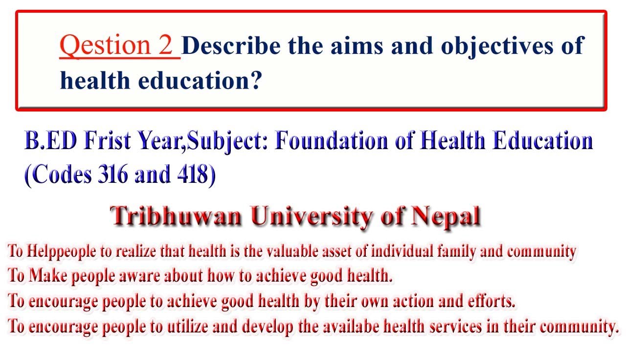 objectives of health education jss1