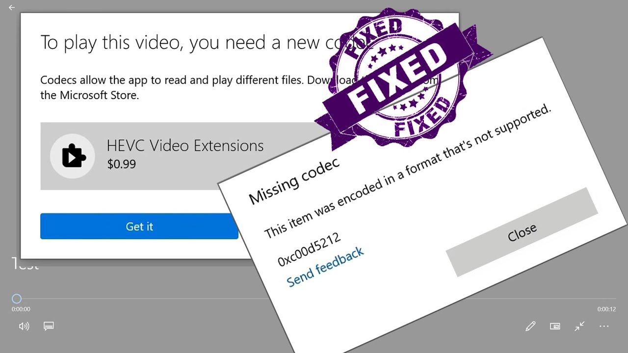 FIX -This item was encoded in a format that's not supported FIX -This item was encoded in a format that's not supported