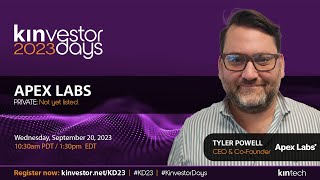 APEX Labs Presenting at the 2023 Kinvestor Days Conference