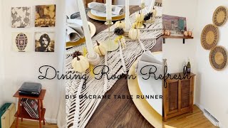 Dining Room Refresh | DIY Macrame Table Runner