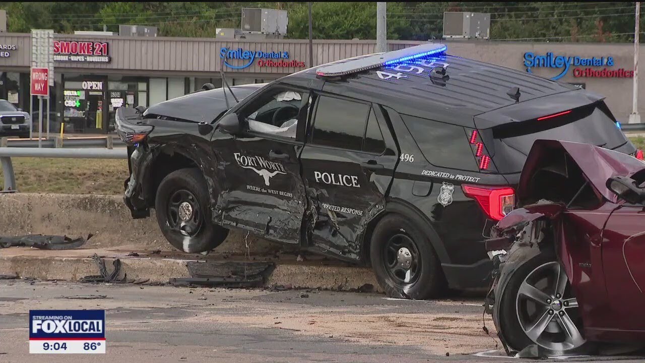 Fort Worth officer hurt in major crash
