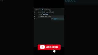 Check If A String Is A Palindrome #coding #python #programming #dailycoding