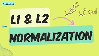 L2 and L1 Normalization in python