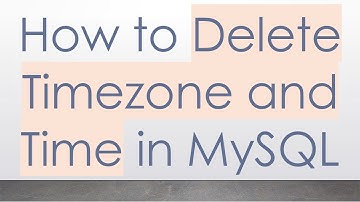 How to Delete Timezone and Time in MySQL