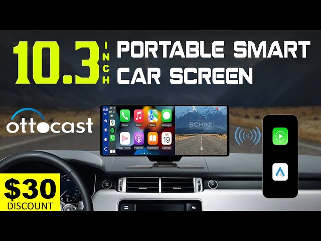 Lamtto Wireless Apple Carplay Car Stereo with Front 2K Dash Cam