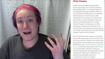 YouTube Partner Program Update (January 2018) Demonetization Ramblings/Thoughts