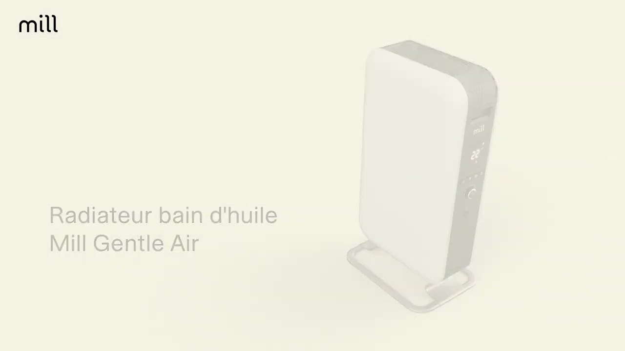 Radiateur bain d'huile électrique Mill Wifi 3ème génération 1500 W Blanc et  Noir