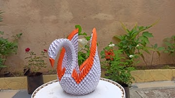 How to make 3D ORIGAMI SWAN | DIY Easy Tutorial | Craft 4 U