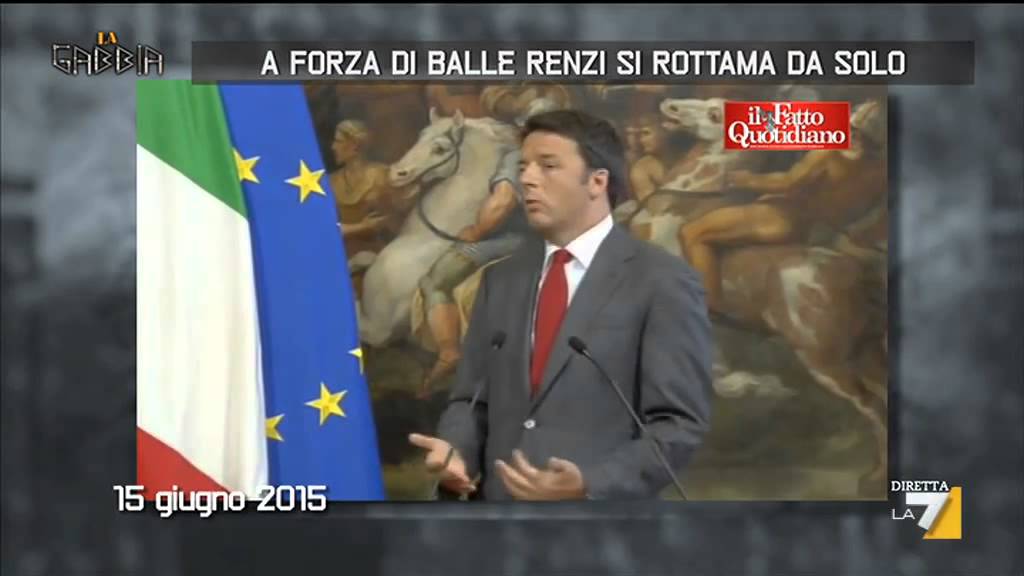 A forza di balle Renzi si rottama da solo