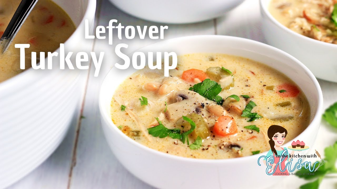 Creamy Leftover Turkey Soup - Savory Nothings