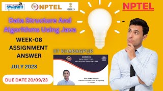 NPTEL Data Structure And Algorithms Using Java WEEK 08 Quiz Assignment Solution DSA|July 2023|quiz