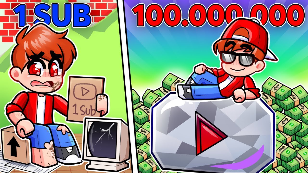 De 1 a 100 MILLONES de SUBS en Roblox!