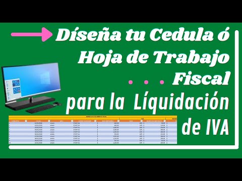 Como hacer una Hoja de Trabajo o Cedula para la Liquidación de IVA en Excel