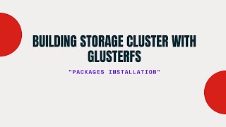 1  GlusterFS Package Installation Net Worth