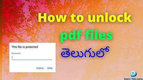 How to unlock password protected pdf files without any app 2020