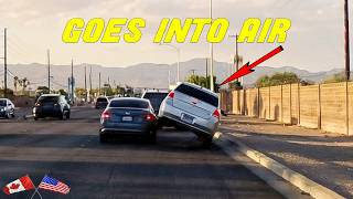 IDIOT TRYING TO GET ONE MORE CAR AHEAD GETS INSTANT KARMA