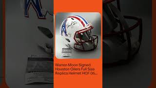Warren Moon Signed Houston Oilers Full Size Replica Helmet HOF 06 JSA Certified