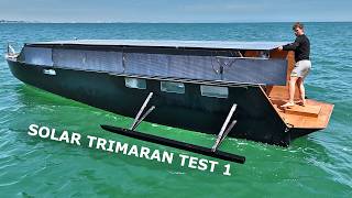 I've Installed Trimaran Pontoons on my Solar-Electric Boat