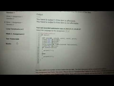 NPTEL introduction to programming in C week 1,assignment 1,question 1,2023 #nptelprogramingsolution