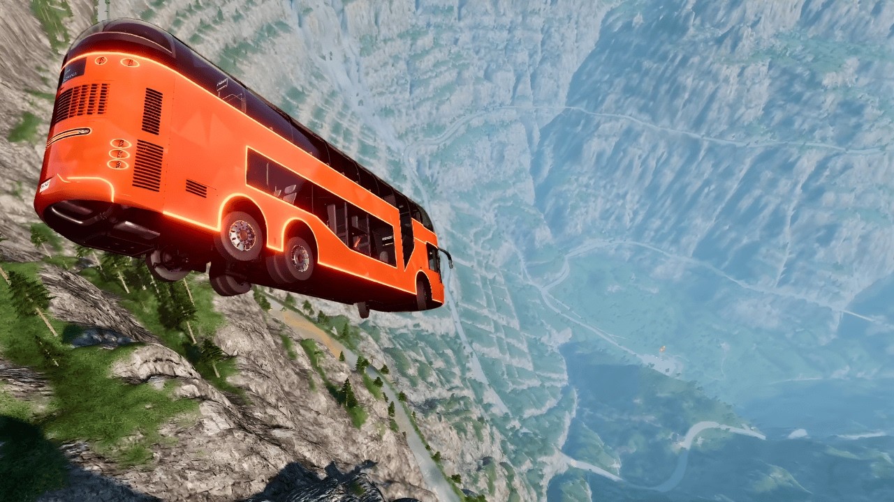 Heavy Vehicles VS Insane Jump in the Canyon! BeamNG.drive #4