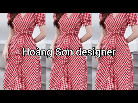 Video Dạy cắt may | hướng dẫn cách cắt đầm xoắn eo có bèo... - youtube