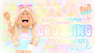 ꒰🧁꒱ 10 RAINBOW animal crossing aesthetic backgrounds *no credit* || unique cornie ୨୧ screenshot 5