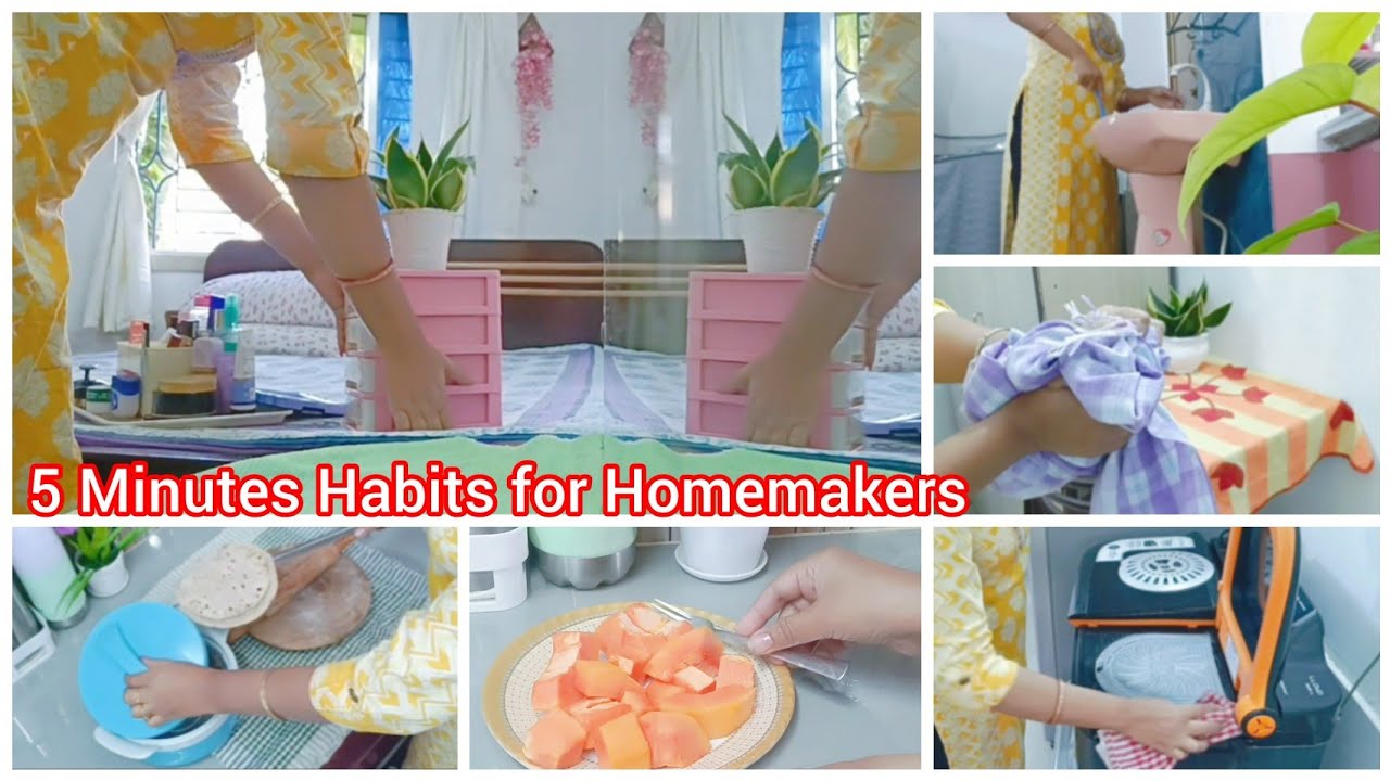5 Minutes Daily Habits For Homemeker ✅প্রতিদিন 5 মিনিটের কিছু অভ্যাসে আমার 🏡ঘর থাকে Net and Clean 