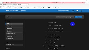 config Haivision makito encoder leaseline decoder 24 11 2019